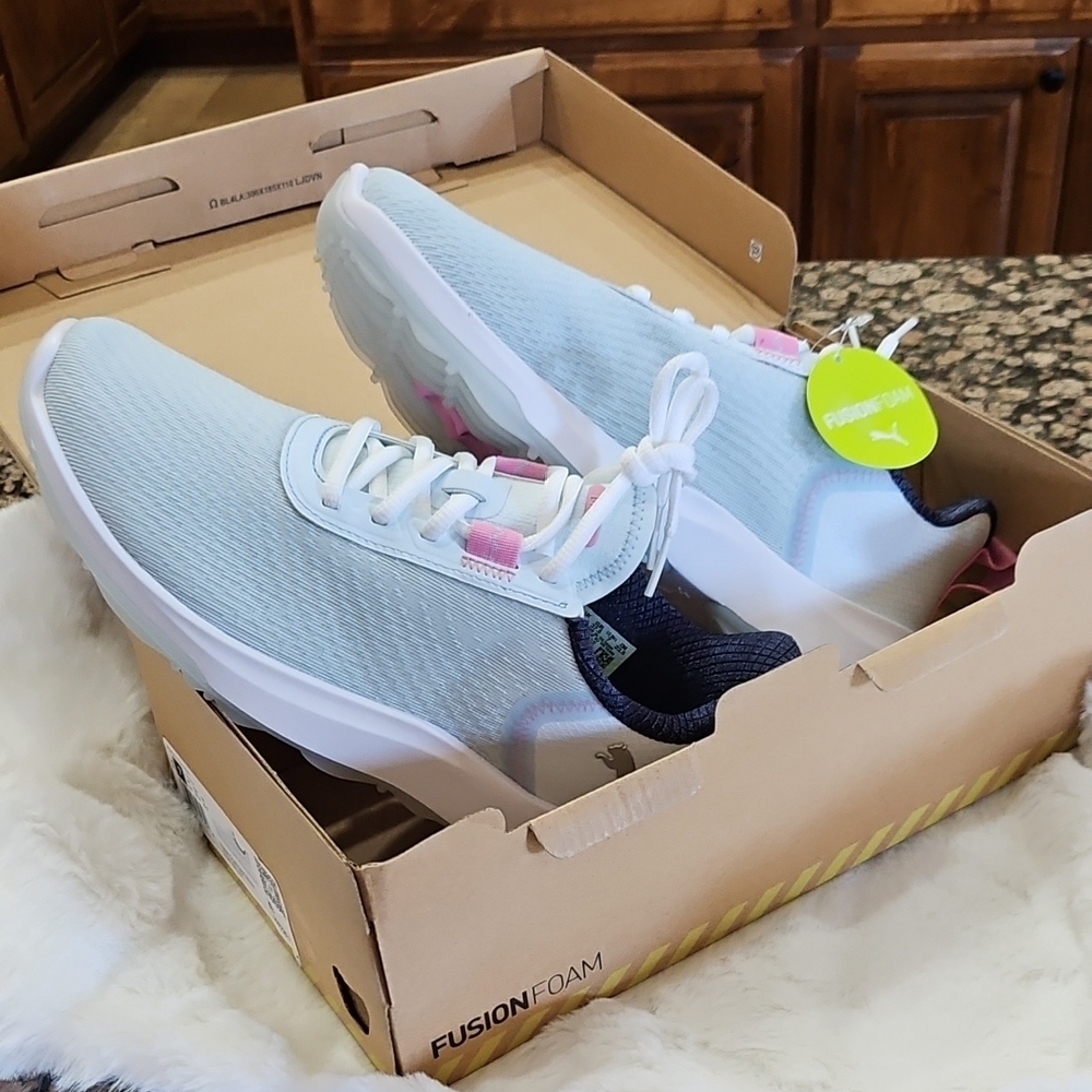 Puma Fusion Crush Sport Sneakers in Icy Blue and Pink